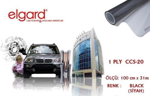Elgard CCS-20 100cm x 31m Orta Koyu Siyah Ãizilmez Cam Filmi