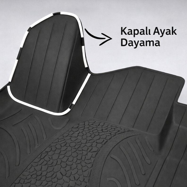 Rizline Premium Toyota Proace City 2019 Sonrası Havuzlu Paspas | Katlanabilir Ön Yolcu Koltuğu