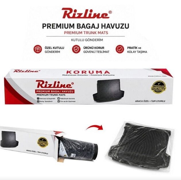 Rizline Premium Toyota Proace City 2019 Sonrası Bagaj Havuzu | Bagaj Demirsiz