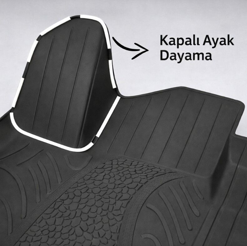 Rizline Premium Citröen Berlingo 2019 Sonrası Havuzlu Paspas | Katlanabilir Ön Yolcu Koltuğu