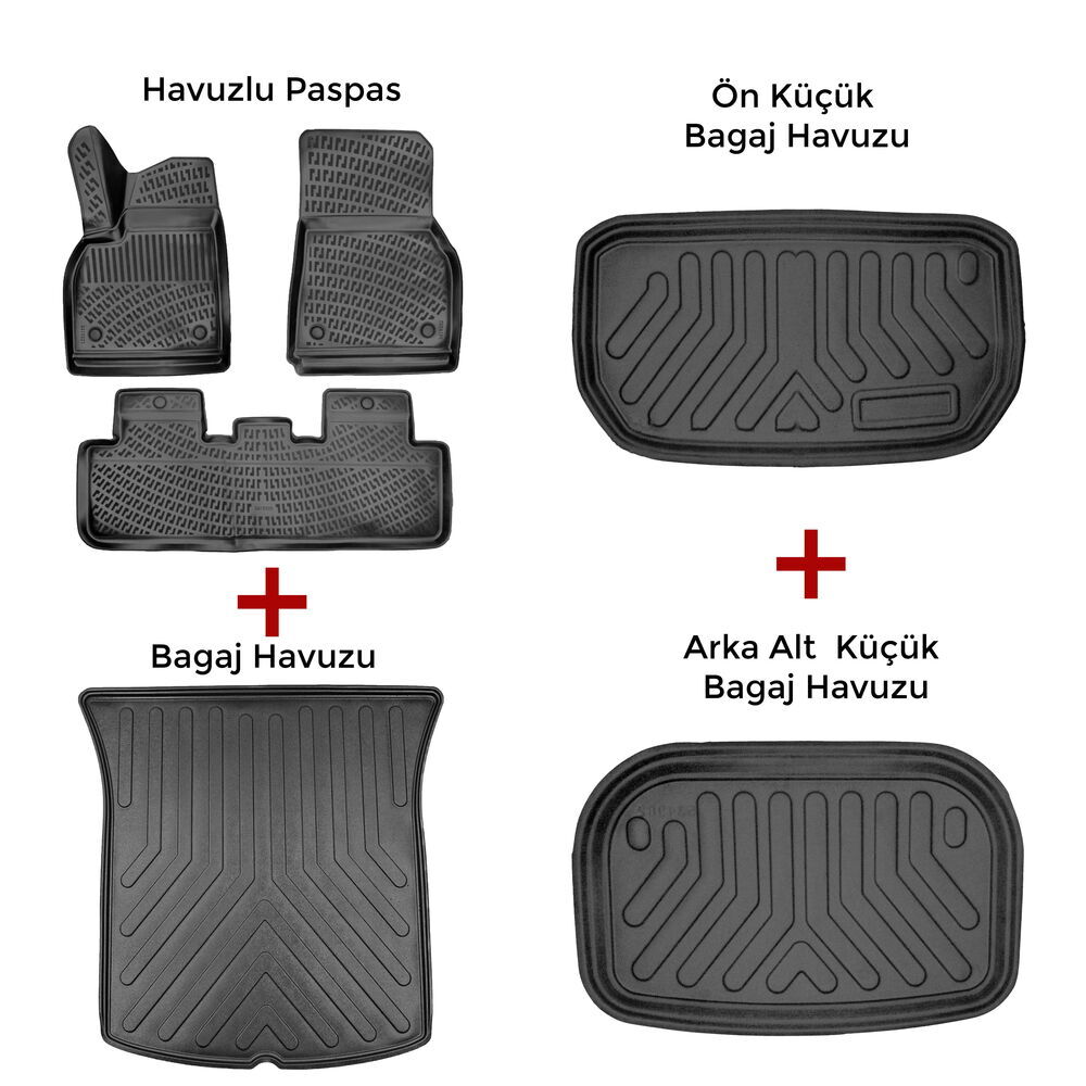 Tesla Model Y 2019-2024 3D Paspas + TÃ¼m ÃrÃ¼nler Tek Paket